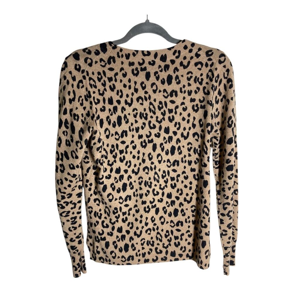 J.Crew Leopard 100% Cashmere Crewneck Sweater - Small - Picture 4 of 4